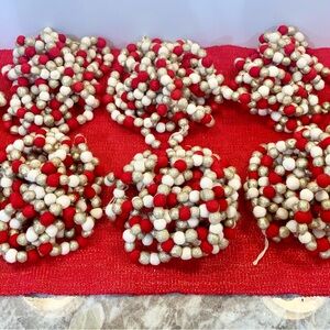 12 Foot Garland in Red, Gold & Cream